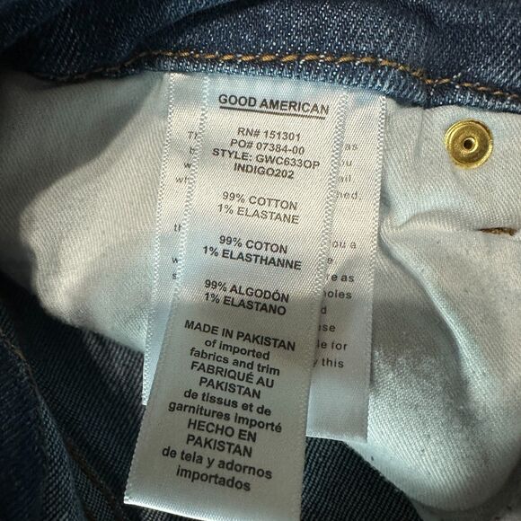 Good American Jeans Womens Classic Slim Distressed High Rise 6/28 Skinny - Picture 3 of 6